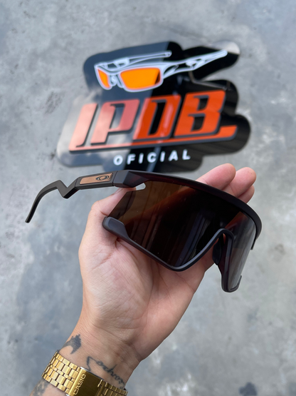 Óculos de Sol BXTR Esportivo Marrom Lente Gold Café