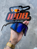 Óculos de Sol BXTR Esportivo PretoLente Azul