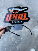 Óculos de Sol Lupa do Vilão Preto Lente Preta