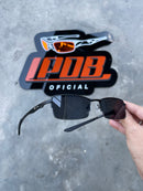 Óculos de Sol Lupa do Vilão Preto Lente Preta