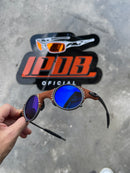 Óculos de Sol Mars Leather Lente Azul