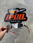 Óculos De Sol Juliet Plasma Liquid Metal Borracha Vermelha