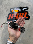 Óculos De Sol Juliet Plasma Liquid Metal Borracha Vermelha