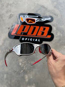 Óculos De Sol Juliet Plasma Liquid Metal Borracha Vermelha