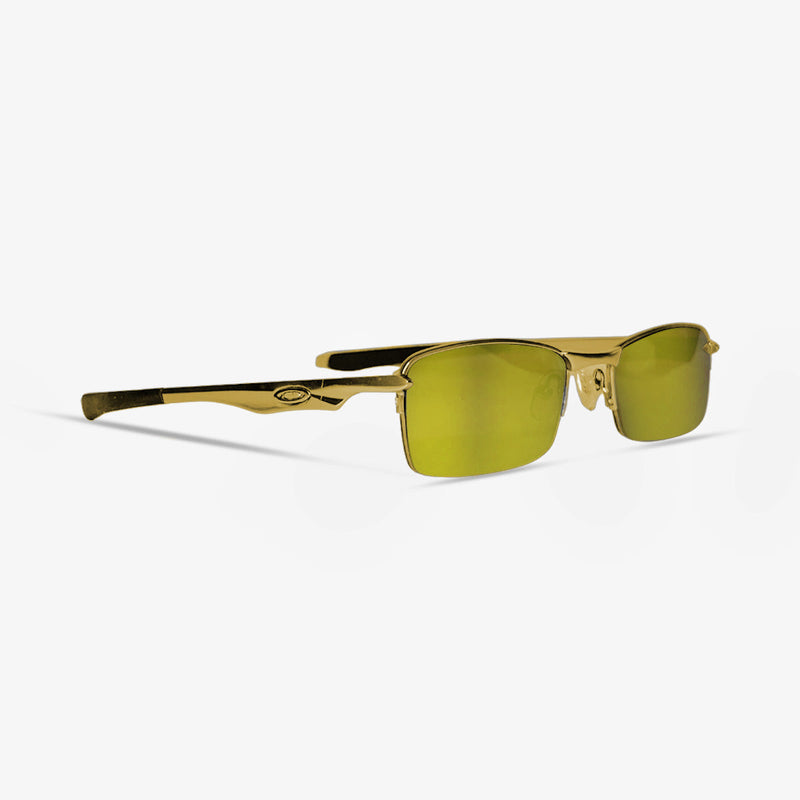 Óculos de Sol Lupa do Vilão Dourado Lente Dourado