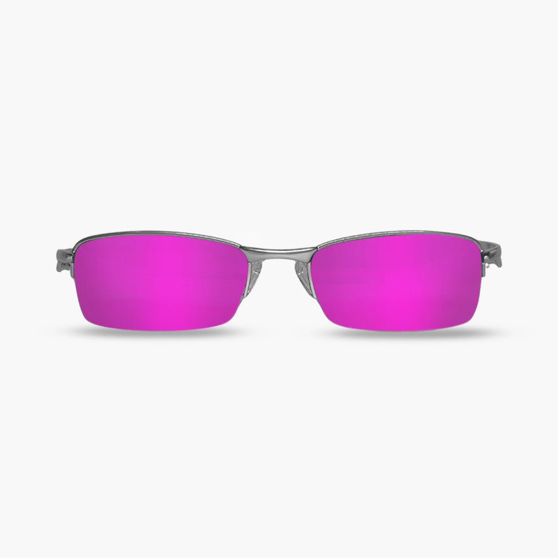 Óculos de Sol Lupa do Vilão Prata Lente Roxo