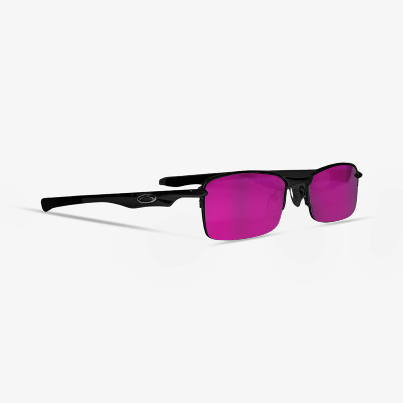 Óculos de Sol Lupa do Vilão Preto Lente Roxo